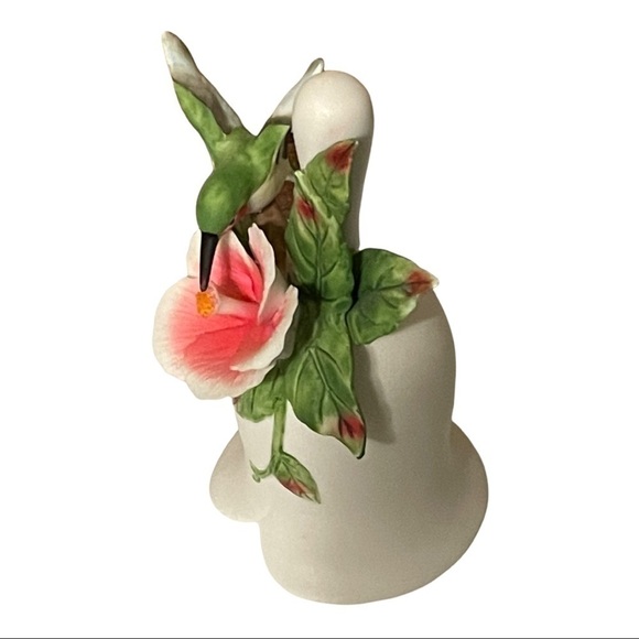 HUMMINGBIRD-HIBISCUS Mat Tulip Bell/heart Dangle - Picture 2 of 7